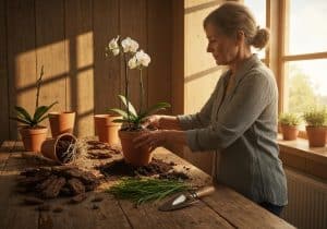 Comment rempoter une orchidée avec du terreau
