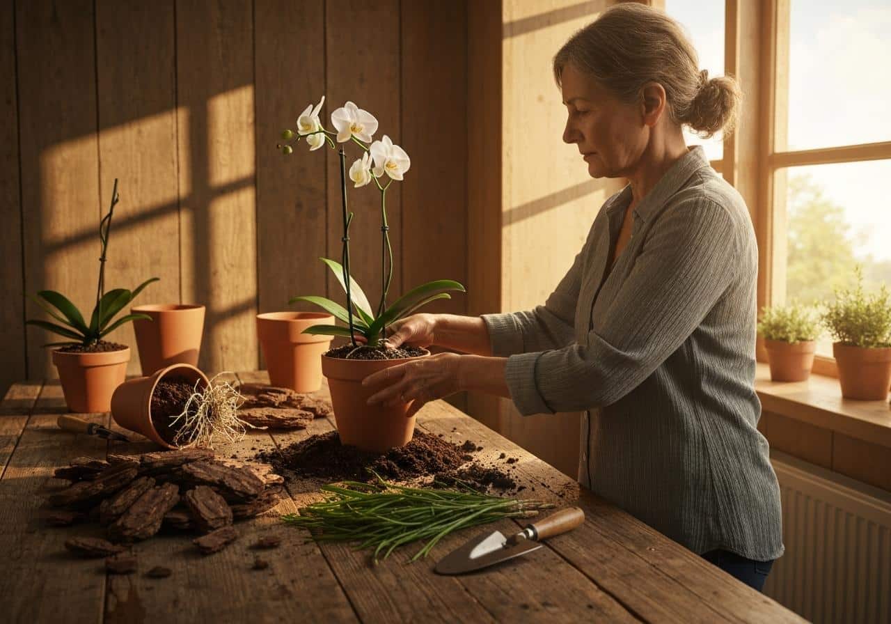 Comment rempoter une orchidée avec du terreau