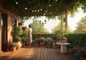 Comment égayer une terrasse ombragée ?
