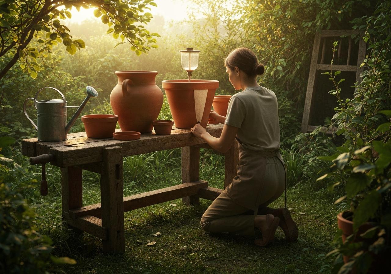 Comment faire une réserve d'eau dans un pot ?