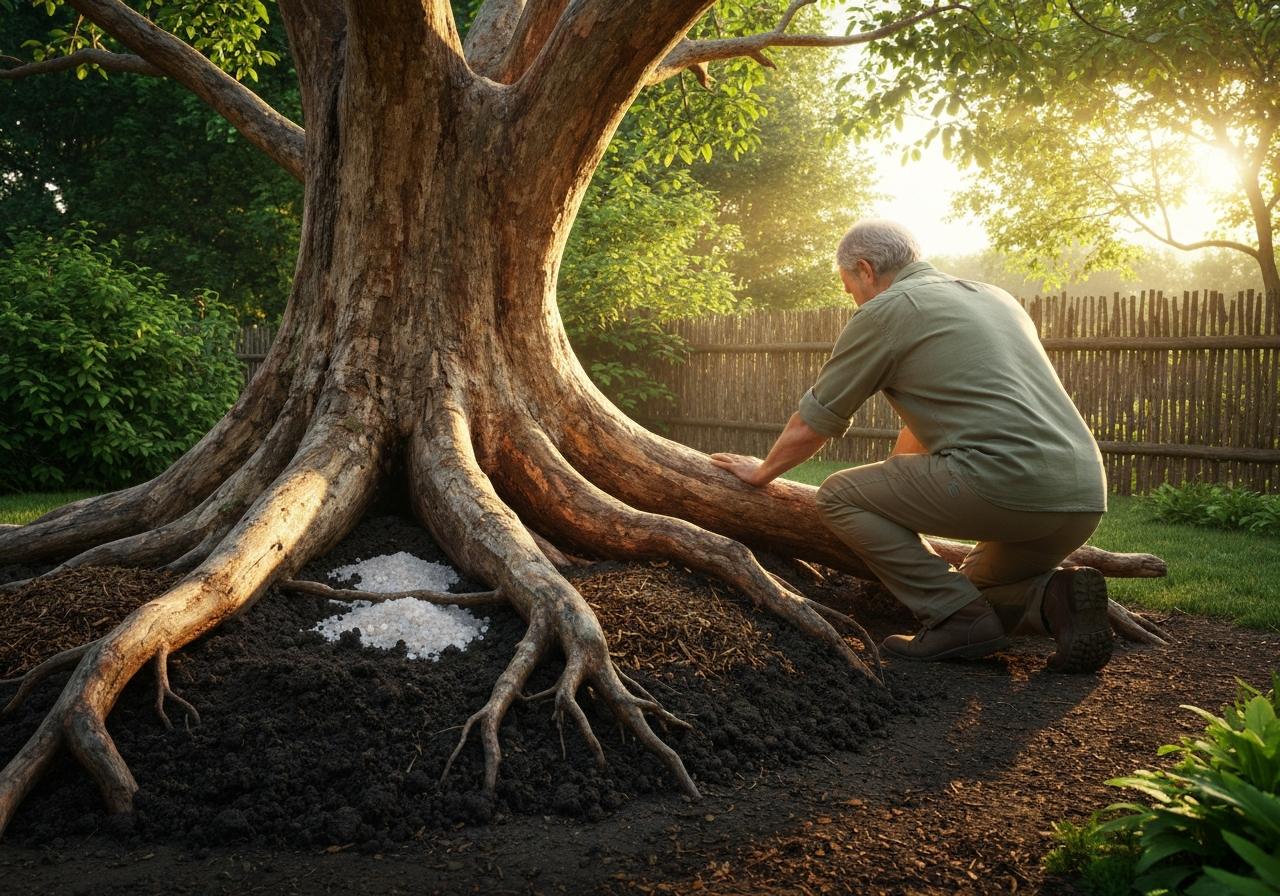 Comment puis-je faire crever un arbre par les racines ?