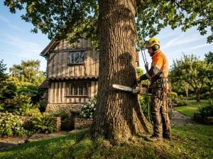 Comment couper un arbre près d'une maison ?