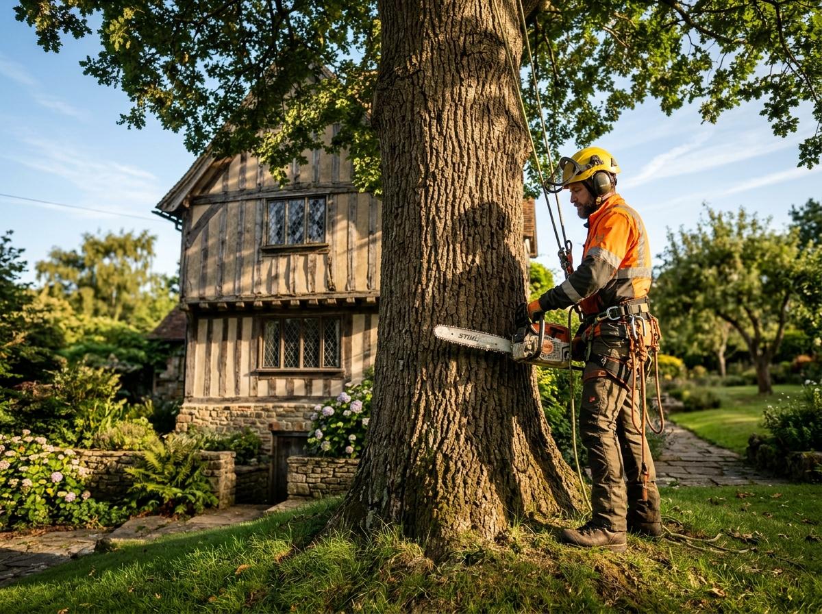 Comment couper un arbre près d'une maison ?
