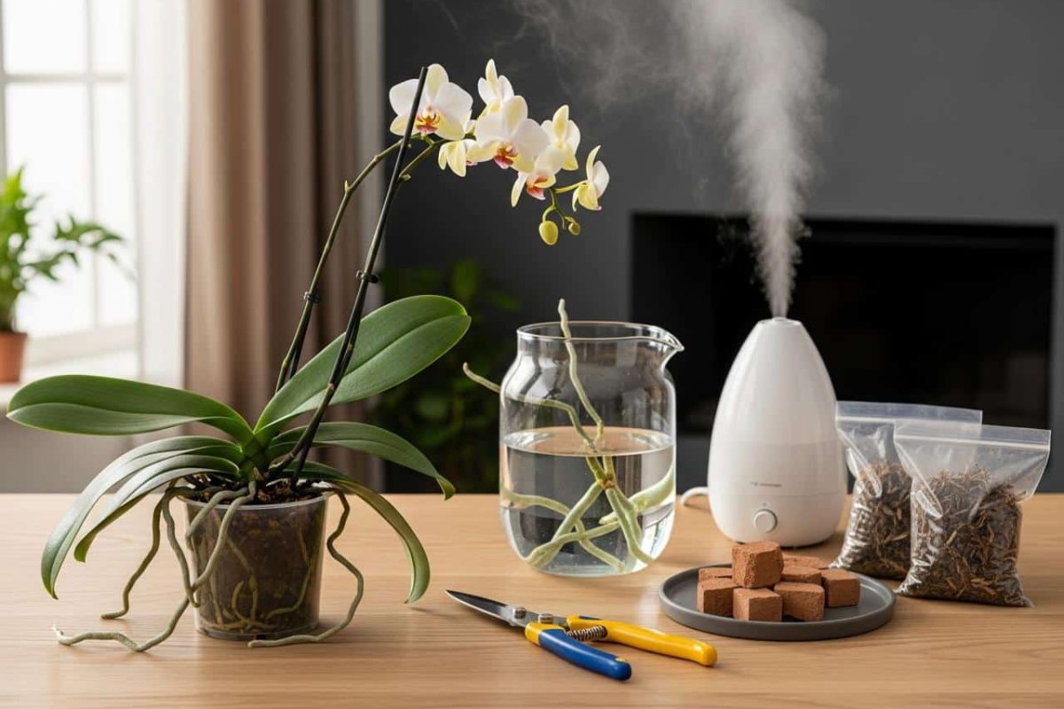 pourquoi les feuilles de mon orchidée sont molles​