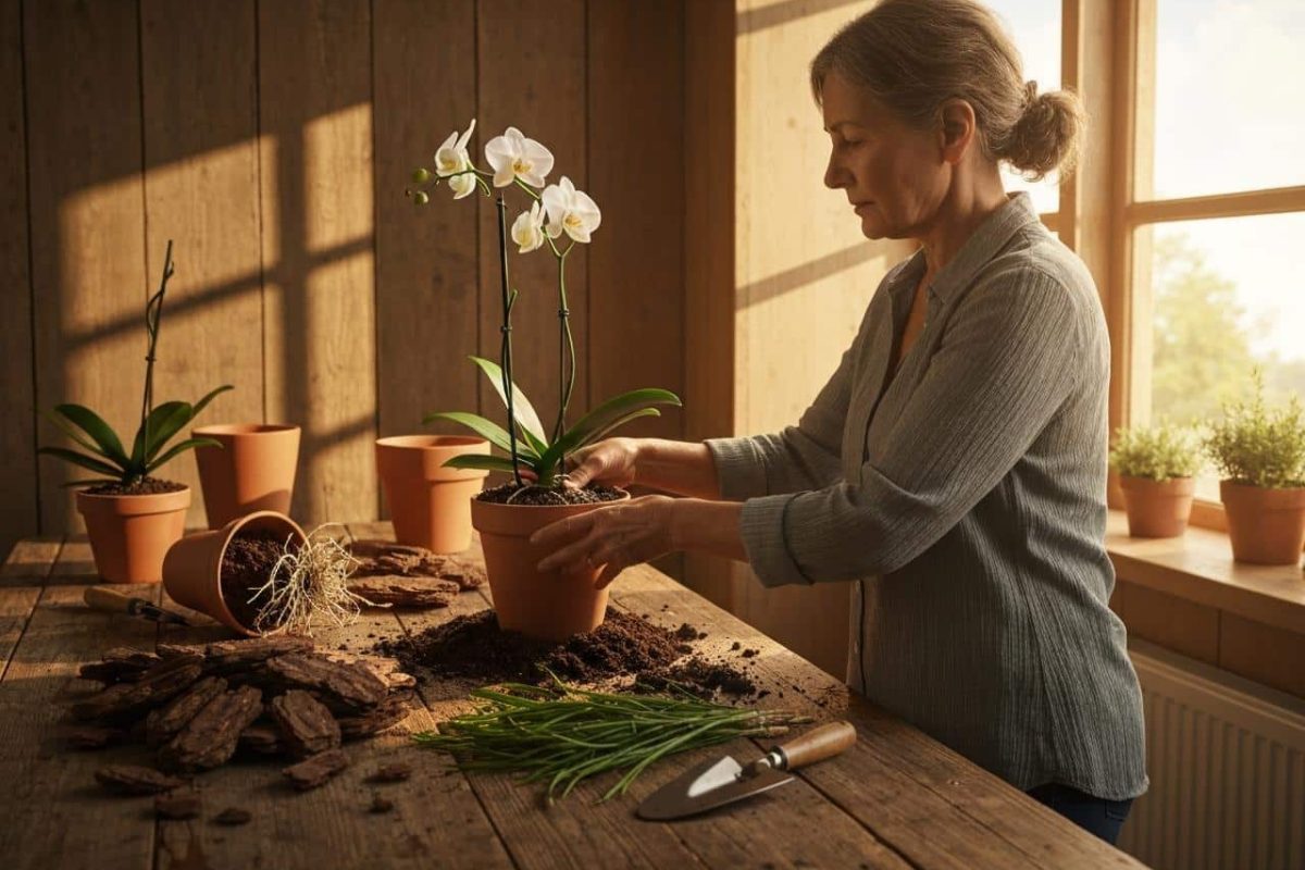 Comment rempoter une orchidée avec du terreau