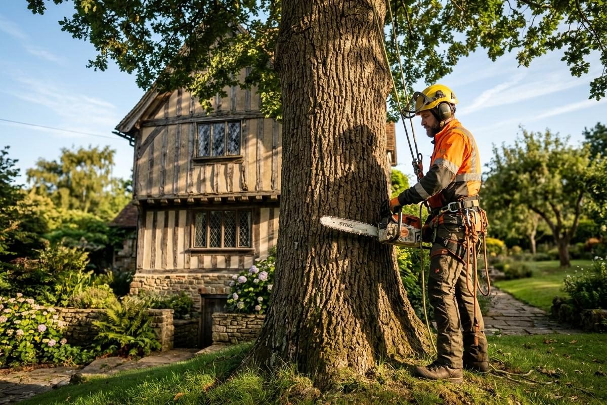 Comment couper un arbre près d'une maison ?