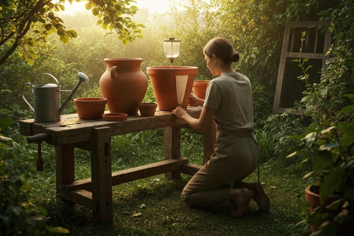 Comment faire une réserve d'eau dans un pot ?